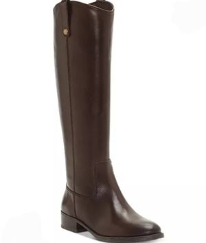 INC Womens Fawne Brown Leather Knee High Riding Boots Regular Calf